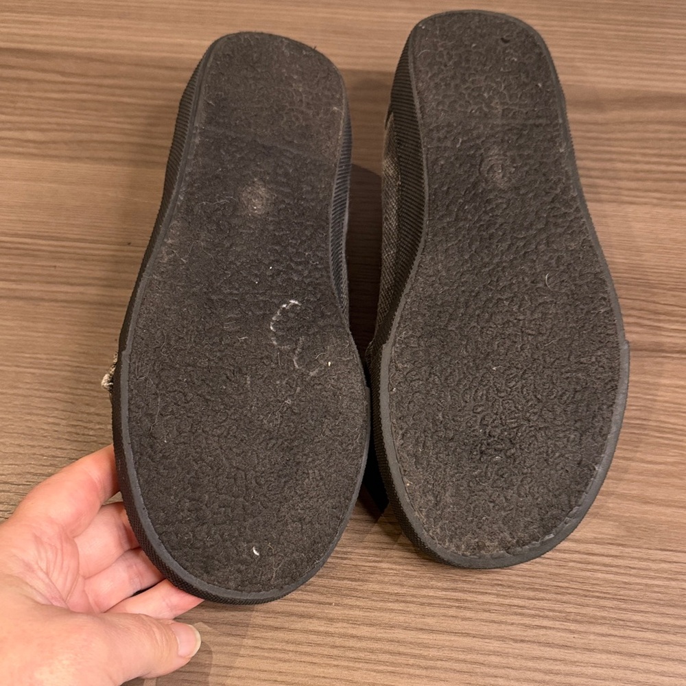 Massimo Gray Denim Flats with Black Sole - Picture 7 of 9